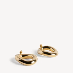 Eisa Ellipse-oorbellen voor dames in glanzend goud