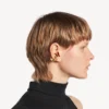 Eisa XS-oorcuff voor dames in glanzend goud