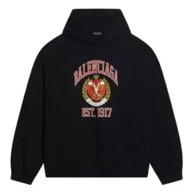 Est. 1917 Hoodie met collegelogo, wijde pasvorm “Zwart” 675003TLV901076