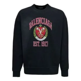 Est. 1917 Sweatshirt met ronde hals en collegelogo-print “Zwart” 676629TLV901076