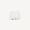 Extreme tie-dye A-lijn boxershort voor dames in wit/geel