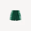 Extreme tie-dye herenshort met relaxte pasvorm in groen/wit
