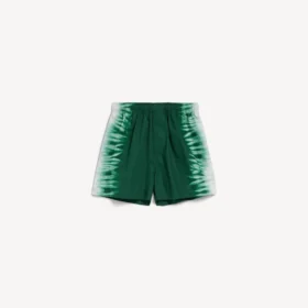 Extreme tie-dye herenshort met relaxte pasvorm in groen/wit