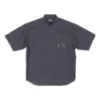 Fashion Institute overhemd met korte mouwen, ruime pasvorm “Dark Grey” 703846TYB181270