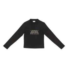 Fashion Institute T-shirt met lange mouwen, medium pasvorm “Black” 698124TMVH51073