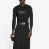 Fashion Institute T-shirt met lange mouwen, medium pasvorm “Black” 698124TMVH51073