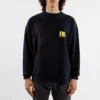 FBI-sweatshirt met ronde hals “Navy/Geel” 676629TLVH14265