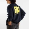 FBI-sweatshirt met ronde hals “Navy/Geel” 676629TLVH14265