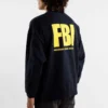 FBI-sweatshirt met ronde hals “Navy/Geel” 676629TLVH14265