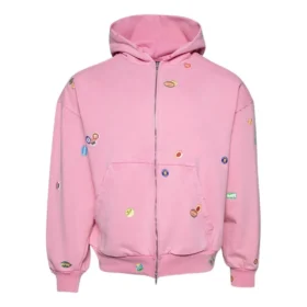 Fruity Hoodie met rits “Faded Dirty Pink” 803264TRVS59568