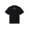 FW21 Gebreid, losvallend shirt met korte mouwen, zwart 651795TJV900107