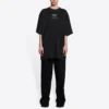 FW21 Gebreid, losvallend shirt met korte mouwen, zwart 651795TJV900107