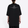 FW21 Gebreid, losvallend shirt met korte mouwen, zwart 651795TJV900107
