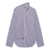 FW21 gestreept overhemd met lange mouwen donkerblauw 663034TIM368502