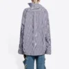 FW21 gestreept overhemd met lange mouwen donkerblauw 663034TIM368502