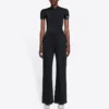 FW21 Logo-alfabetprint, slim fit, korte mouwen, zwart 6617524B0B11077