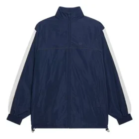 FW21 Logo Splicing loszittende jas unisex marineblauw 663065TKO484063