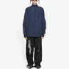 FW21 Logo Splicing loszittende jas unisex marineblauw 663065TKO484063