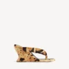 Gaeta-sandaal met sleehak voor dames in luipaardprint