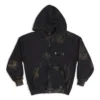 Gaffer-hoodie met ritssluiting, small fit “Zwart Wit Rood” 720424-TNVK5-1089