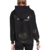 Gaffer-hoodie met ritssluiting, small fit “Zwart Wit Rood” 720424-TNVK5-1089