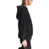 Gaffer-hoodie met ritssluiting, small fit “Zwart Wit Rood” 720424-TNVK5-1089