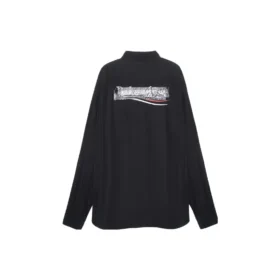 Gaffer-shirt met lange mouwen, ruime pasvorm “Black” 719874TYB181000
