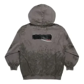 Gaffer zwaar gewassen Hoodie met rits en capuchon, small fit “Grijs” 720424TNVK51227