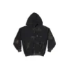 Gaffer zwaar gewassen Hoodie met rits en capuchon, small fit “Grijs” 720424TNVK51227
