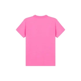 Geborduurd T-shirt met ronde hals en korte mouwen, roze 612964TJVD95764