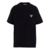 Geborduurd unisex-shirt met korte mouwen, zwart 612965TIVD31000