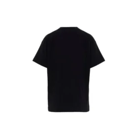 Geborduurd unisex-shirt met korte mouwen, zwart 612965TIVD31000