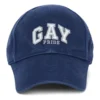 Geborduurde Pride-baseballpet van katoentwill “Blauw” 670810410B24000