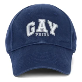 Geborduurde Pride-baseballpet van katoentwill “Blauw” 670810410B24000