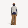Gebreid herenvest met ritssluiting in grijs/marineblauw