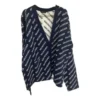Gebreid vest met all-over logo “Blue White” 736248T32338502