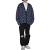 Gebreid vest met all-over logo “Blue White” 736248T32338502