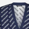 Gebreid vest met all-over logo “Blue White” 736248T32338502
