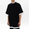 Gelaagd T-shirt, oversized “Black White” 644693TIVG61070