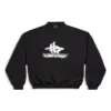 Gelaagde sportieve ronde sweater “Black White” 767860TPVF31070