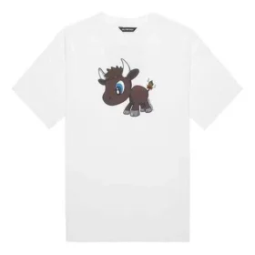 gelimiteerd, klein patroon, korte mouwen, unisex, wit 612966TJVM99000