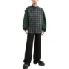 Geruit flanellen overhemd met panelen “Green” 658936TCM013064