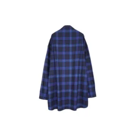 Geruit katoen-twill overhemd “Blue” 625548T1M194450
