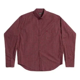 Geruit overhemd met lange mouwen, ruime pasvorm “Rood” 658929TKM386167