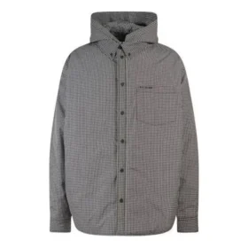 Geruite gewattede jas-shirt “Zwart Wit” 735662TNO781070