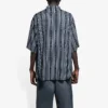 Gestreepte “Balenciaga Jeans”-overhemd “Grijs-Zwart” 647354TKL321269