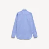 Gestreepte popeline overhemd voor dames in blauw/marineblauw