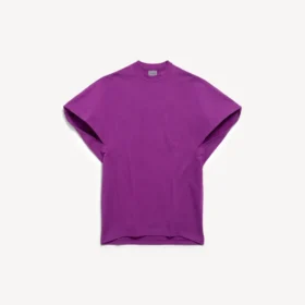 Gestructureerd T-shirt voor dames in violet
