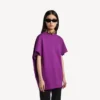 Gestructureerd T-shirt voor dames in violet