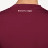Getailleerd heren-techwear-shirt met lange mouwen in bordeauxrood/aqua